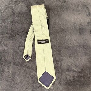 Yves Saint Laurent 100% Silk Light Green Tie